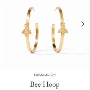 NWT. Julie Vos Gold Hoops. Medium - 1.25 inches.